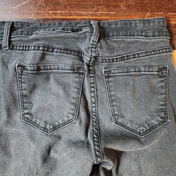 Old Navy Black ROCKSTAR Super Skinny Ankle Ripped Jeans Size 4 Tall - Picture 15 of 15